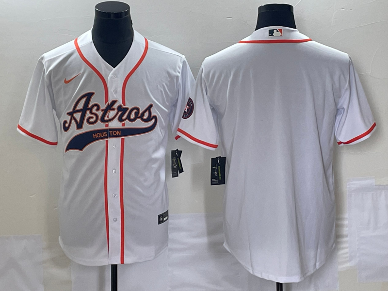Men's Houston Astros White Blank Jersey Joint Edition